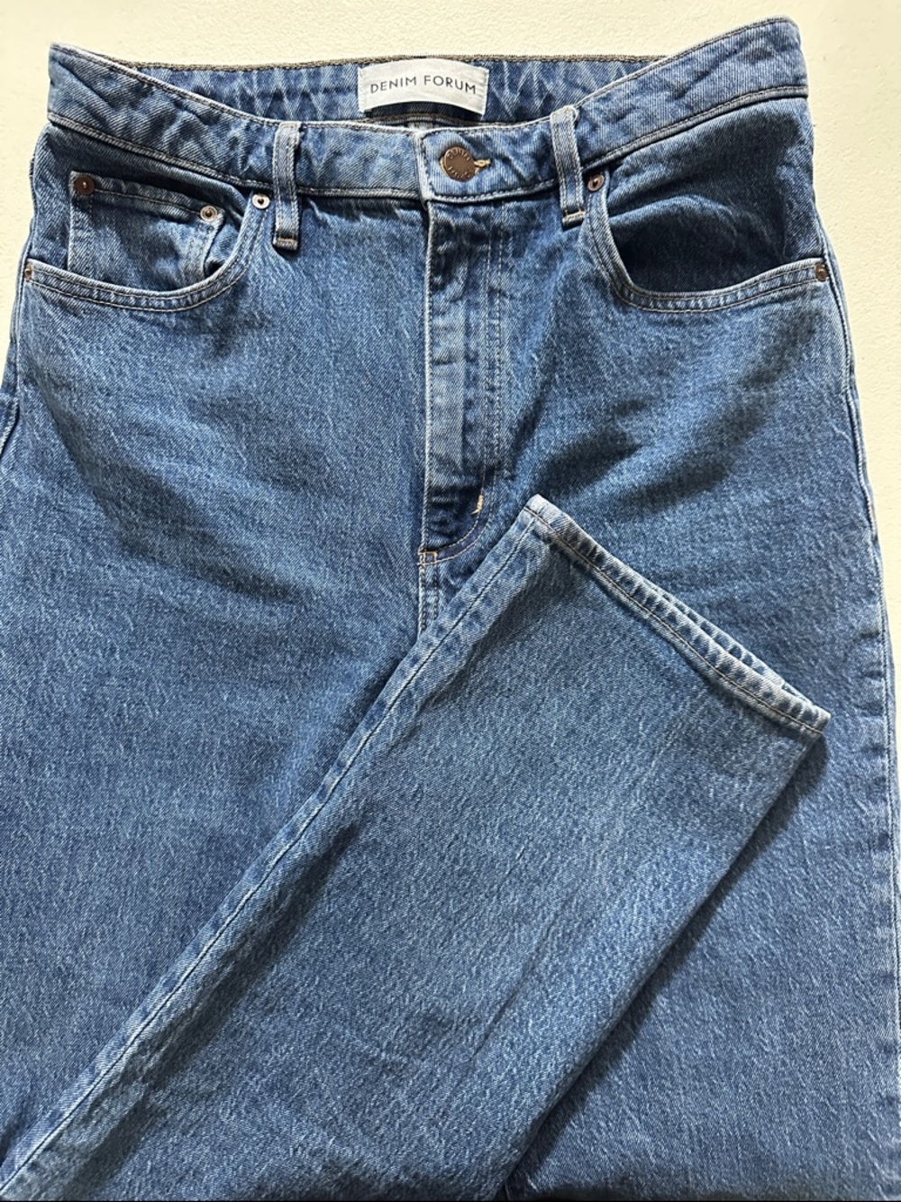 Denim Forum Women's Light Blue Straight Leg Jeans
